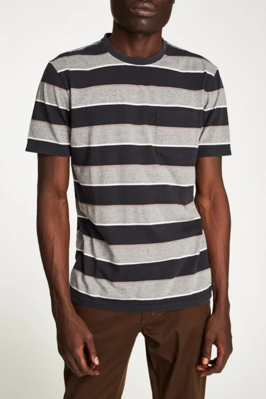 Hilt Washed S/S Pocket Tee - Heather Grey/Black sold by Brixton