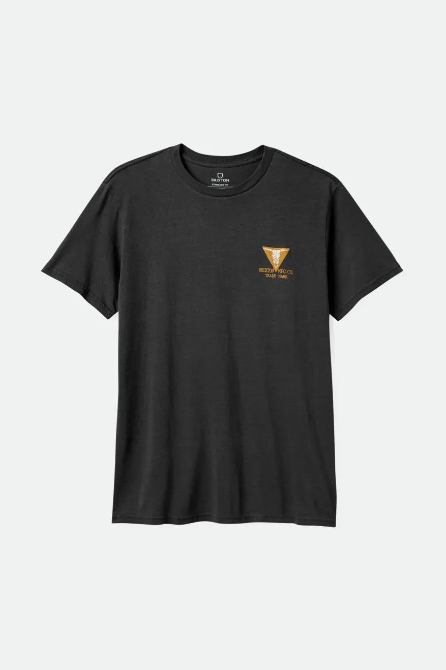 Galveston S/S Standard Tee - Black Worn Wash sold by Brixton product image thumbnail 2