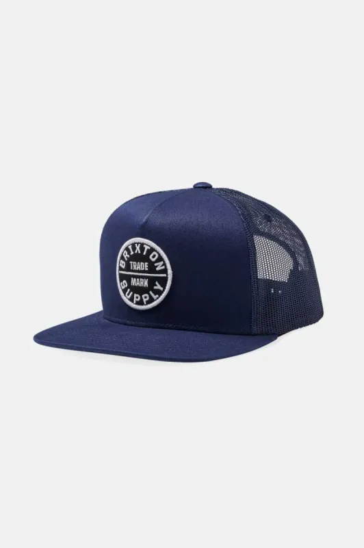 Oath Trucker Hat - Washed Navy/Washed Navy sold by Brixton
