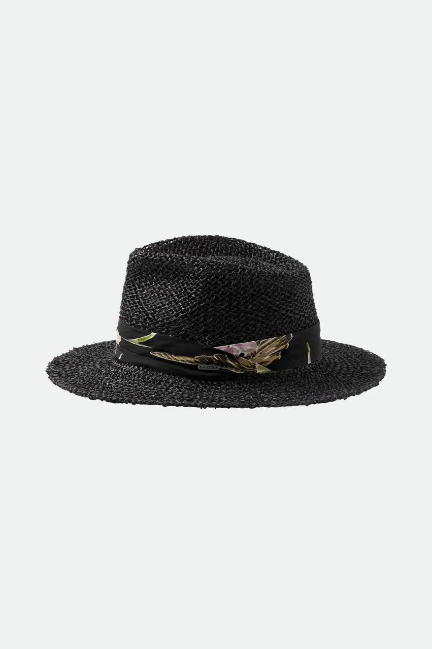 Aloha Straw Fedora - Black/Black sold by Brixton product image thumbnail 3