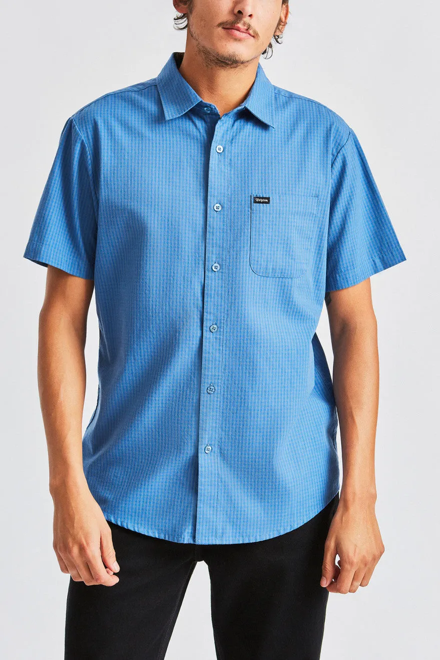 Charter Plaid S/S Woven - River Blue sold by Brixton product image thumbnail 3