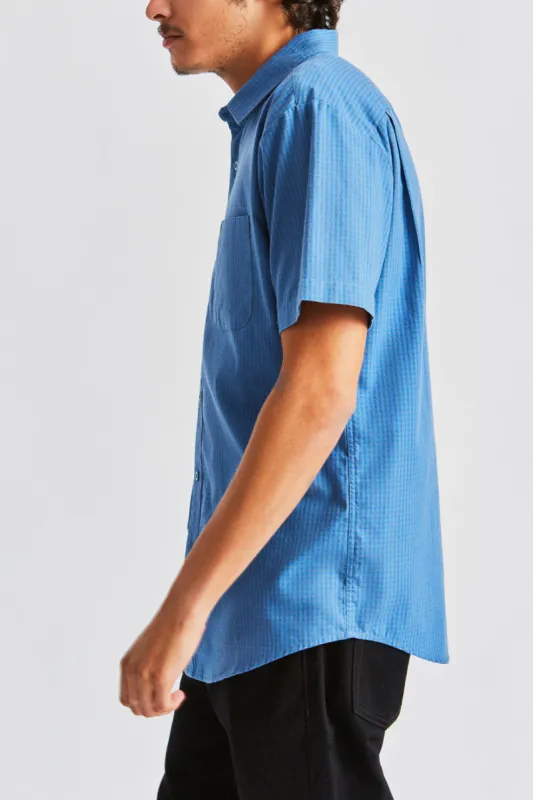 Charter Plaid S/S Woven - River Blue sold by Brixton