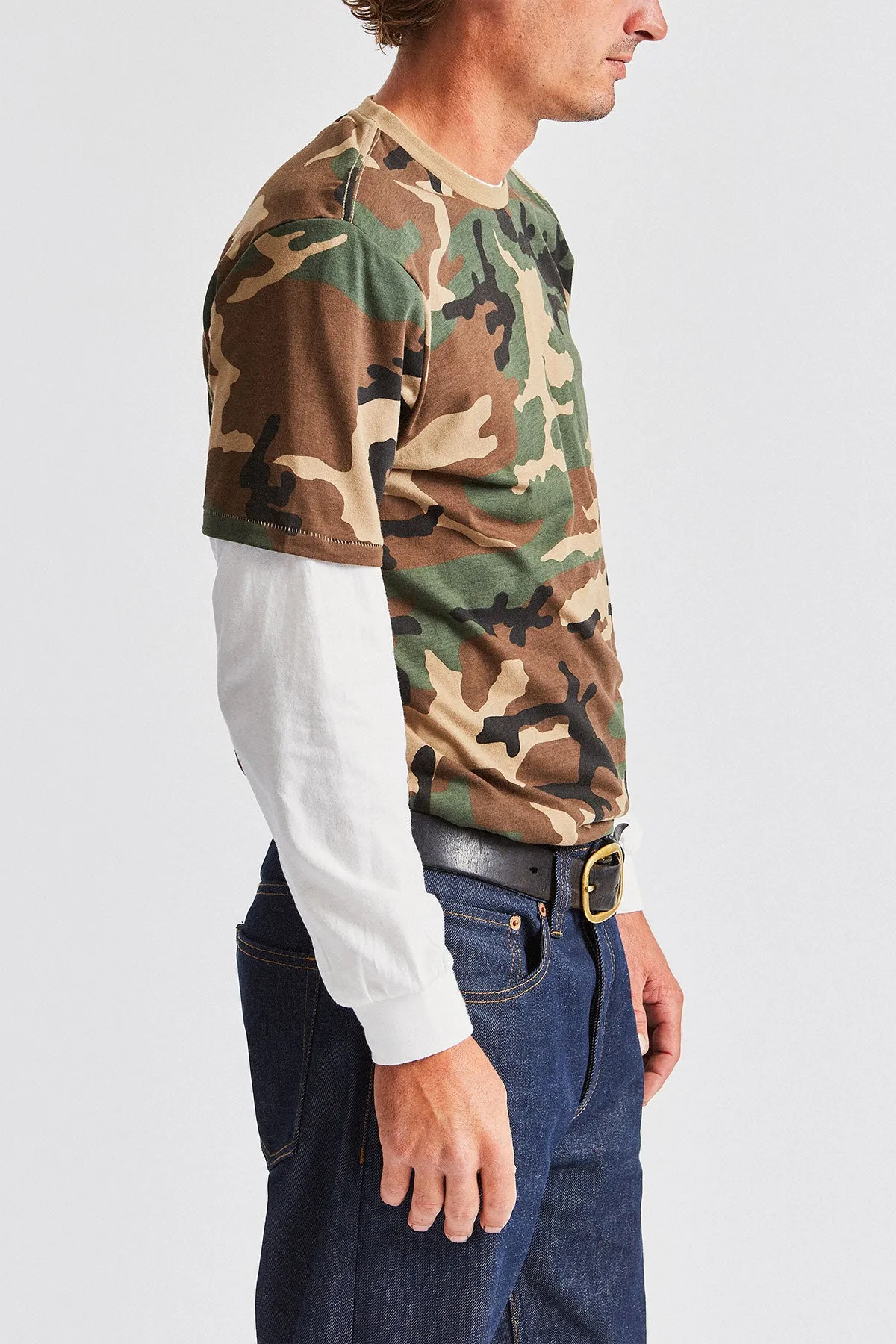 Basic S/S Premium Tee - Woodland Camo sold by Brixton product image thumbnail 4