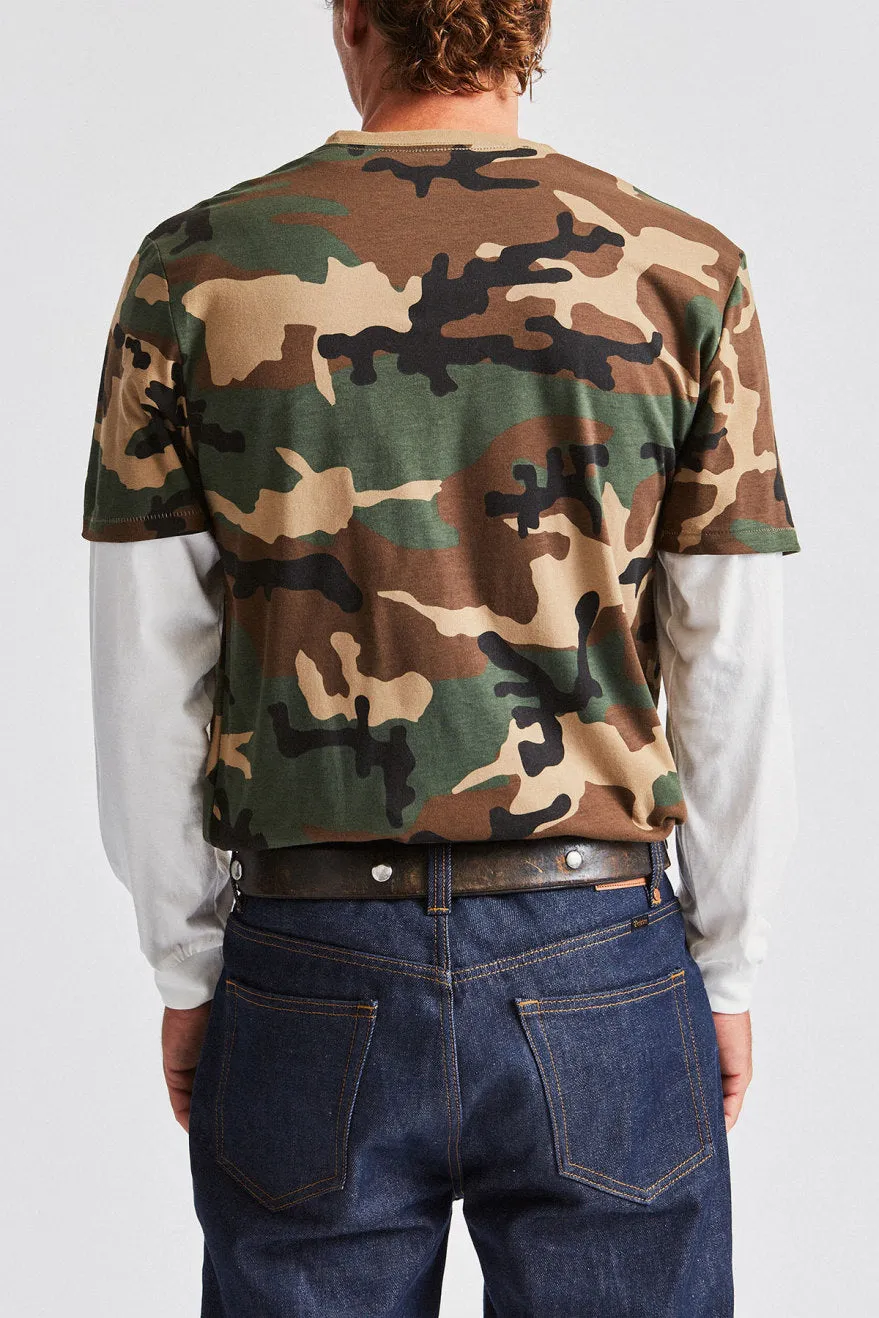 Basic S/S Premium Tee - Woodland Camo sold by Brixton product image thumbnail 3