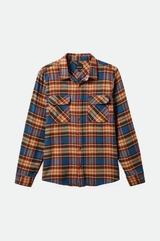Bowery Flannel - Ocean Blue/Palm Desert/Sand sold by Brixton