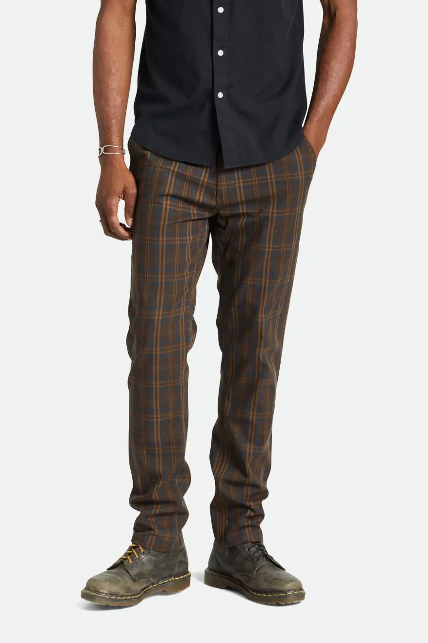 Choice Chino Regular Pant - Brown/Blue Plaid sold by Brixton product image thumbnail 2