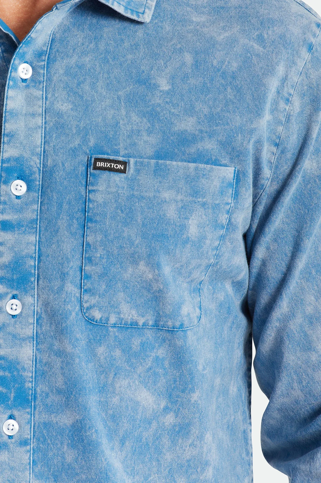 Charter Oxford L/S Woven - Sky Blue Sun Wash sold by Brixton product image thumbnail 5