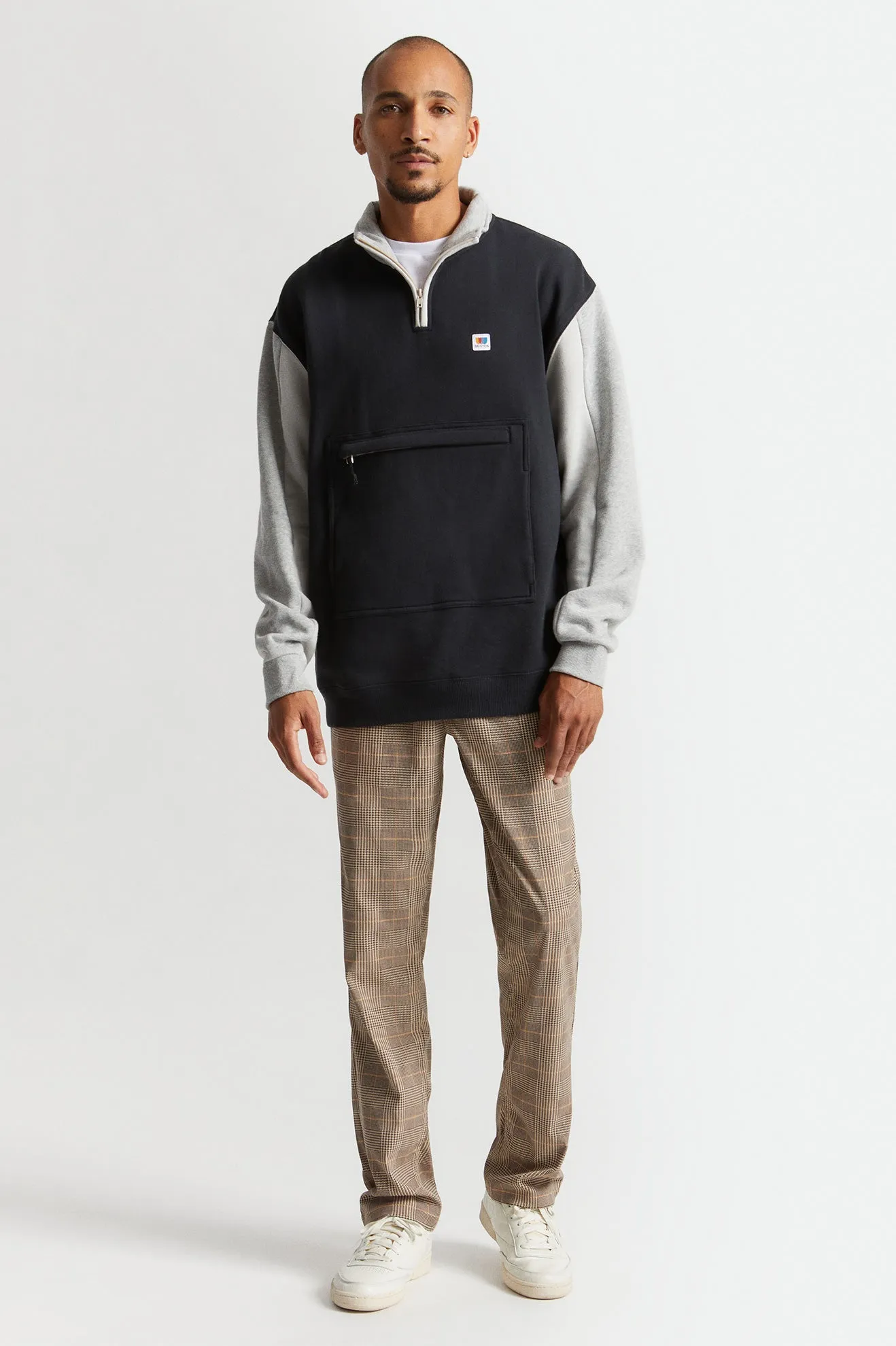 Alton 1/4 Zip Mock Neck - Black/Grey/Heather Grey/Beige sold by Brixton product image thumbnail 2