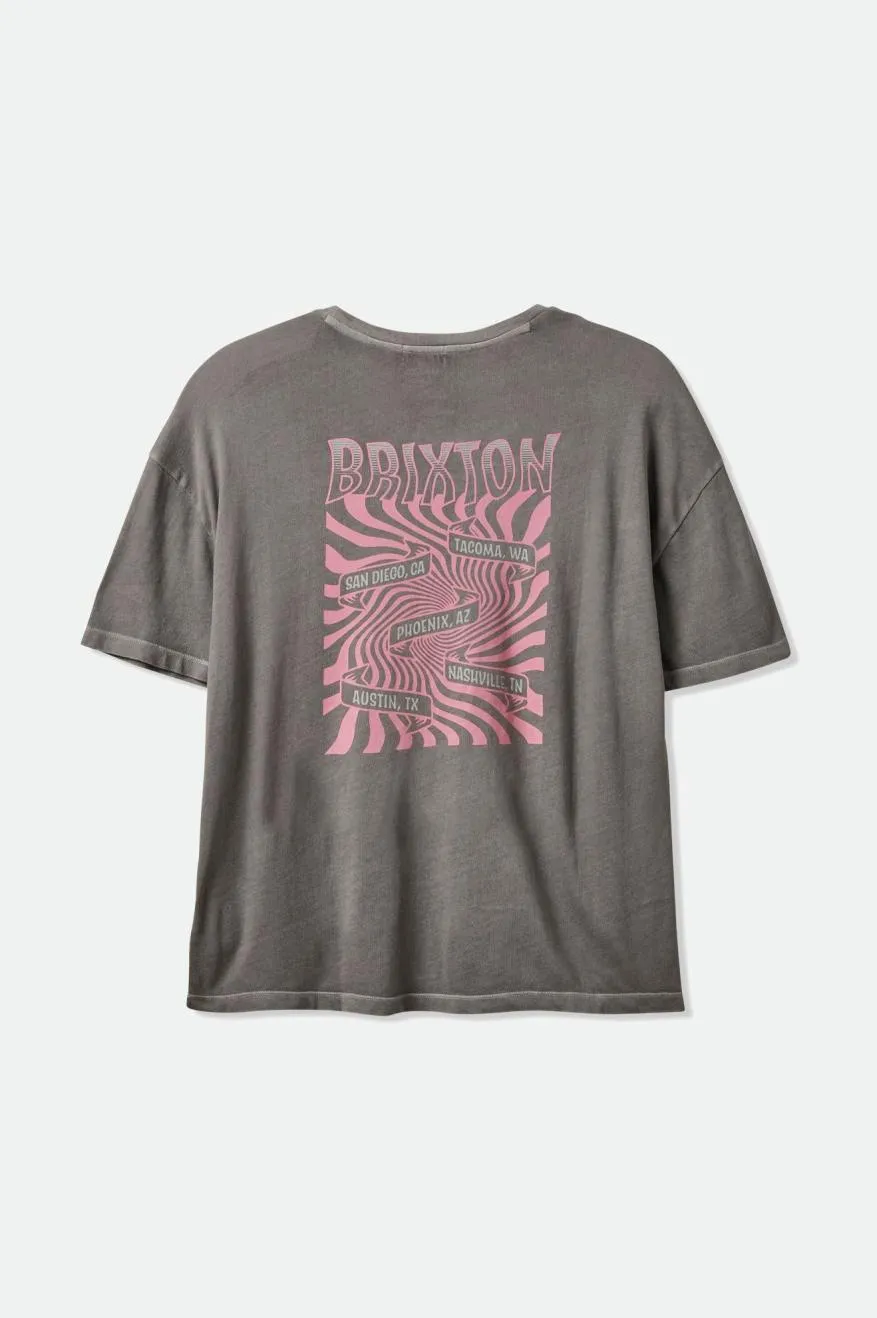 All Ages Oversized Boyfriend Tee - Whitecap Worn Wash sold by Brixton product image thumbnail 2