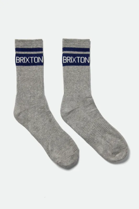 Phys. Ed. Socks - Heather Grey sold by Brixton