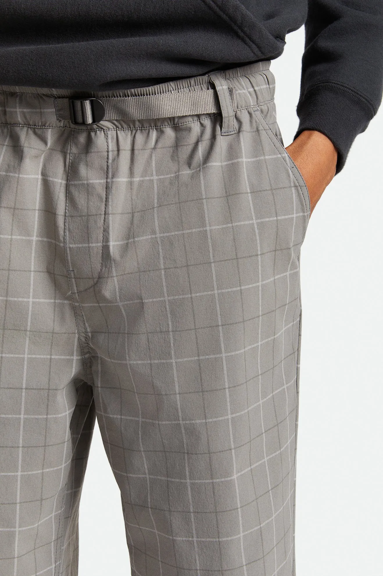 Steady Cinch Taper Utility Pant - Grey Plaid sold by Brixton product image thumbnail 5