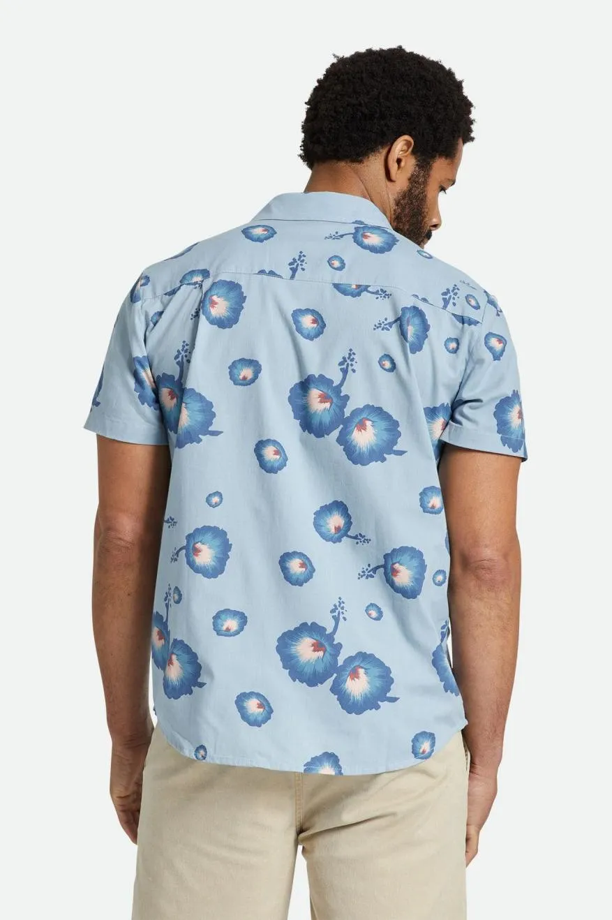 Charter Print S/S Woven Shirt - Dusty Blue/Pacific Blue/Coral Pink sold by Brixton product image thumbnail 5