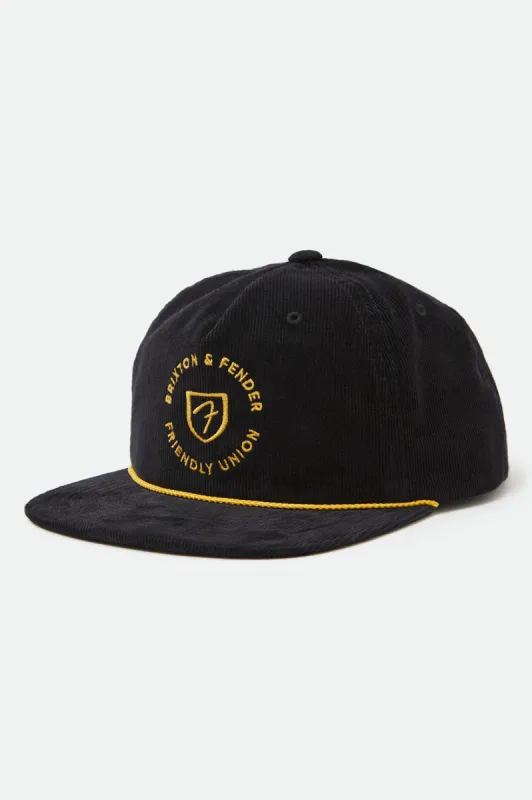 Fender Electric MP Snapback  - Black/Mustard made by Brixton
