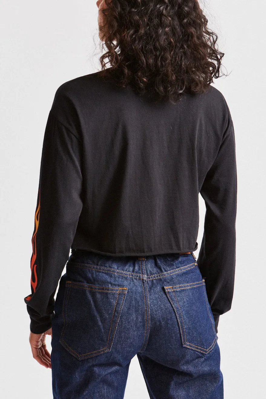 55 Heavy L/S Crop Tee - Bel Air Black sold by Brixton product image thumbnail 3