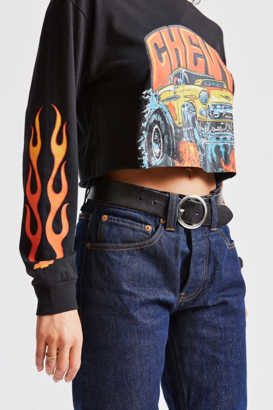 55 Heavy L/S Crop Tee - Bel Air Black sold by Brixton product image thumbnail 4