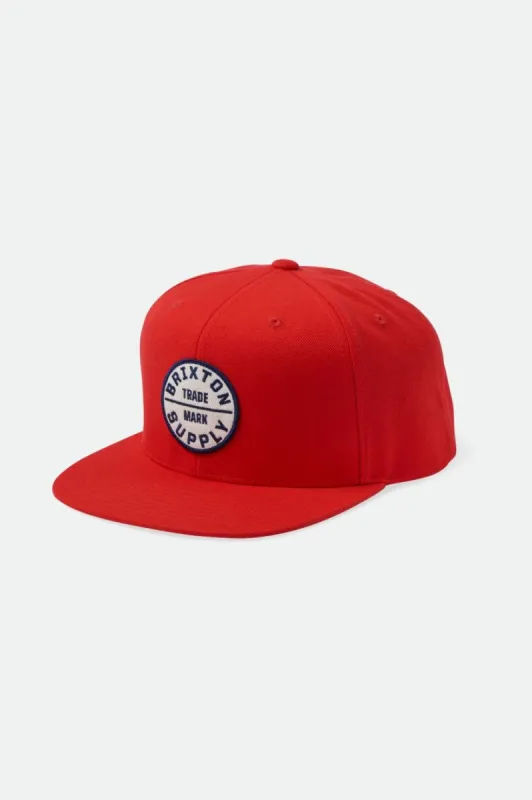 Oath III Snapback - Aloha Red made by Brixton