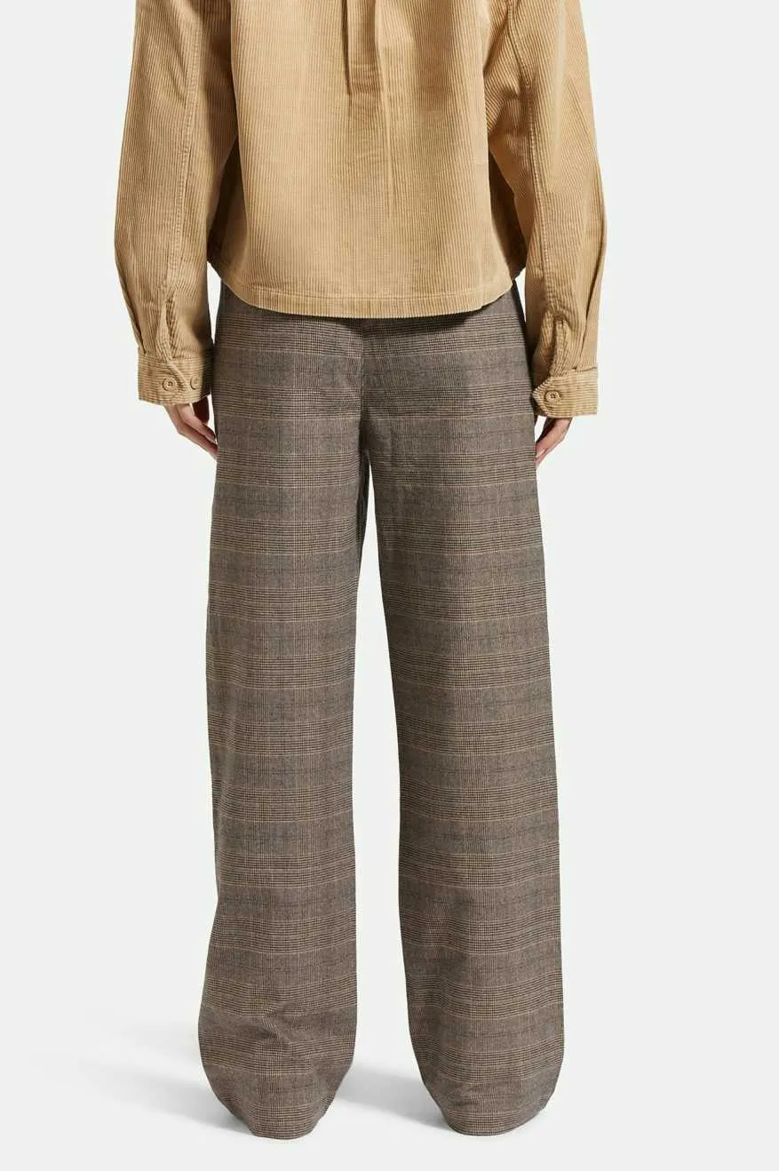 Ludlow Trouser Pant - Brown/Cream Houndstooth sold by Brixton product image thumbnail 3
