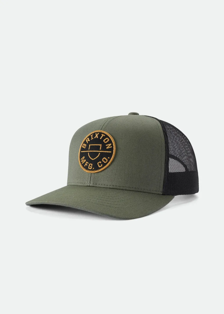 Crest MP Mesh Cap - Military Olive sold by Brixton