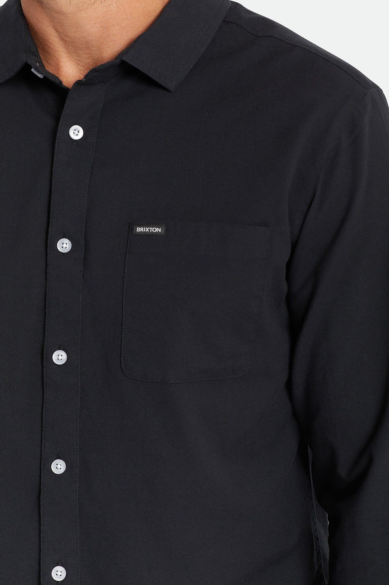 Charter Oxford L/S Woven - Black sold by Brixton product image thumbnail 6