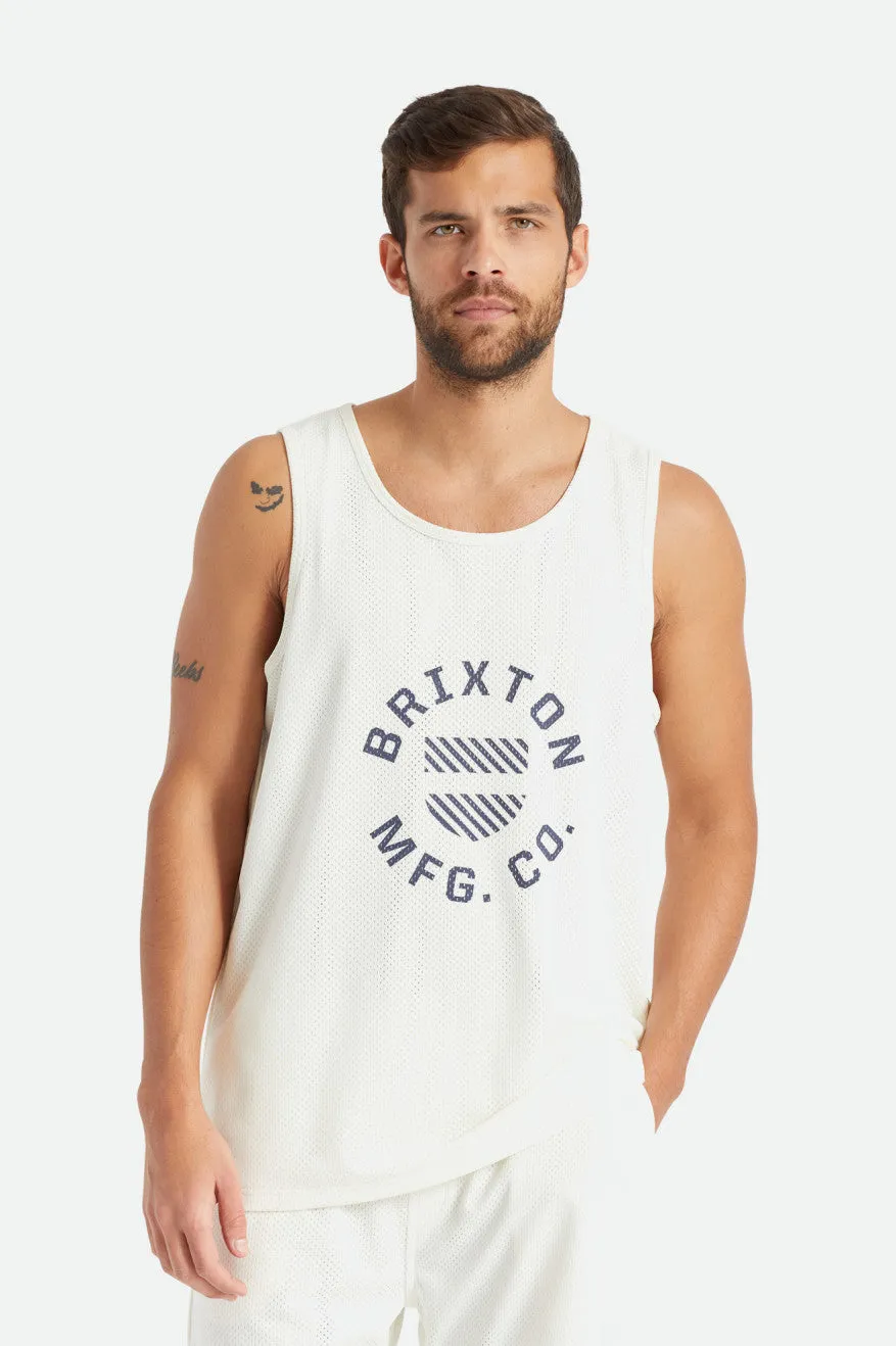 Shield Crest Tank - Off White sold by Brixton