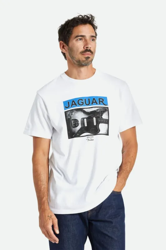 Fender Jaguar Strangle S/S Standard Tee - White sold by Brixton