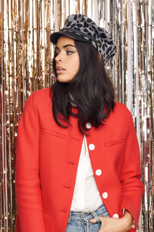 Albany Cap - Grey Leopard sold by Brixton