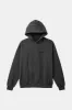Embroidered Heavyweight Oversized Hoodie - Washed Black sold by Brixton