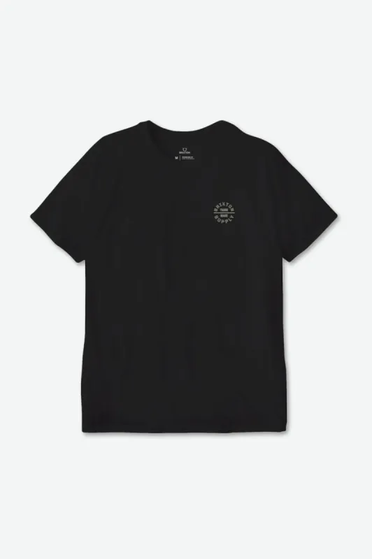 Oath V S/S Standard Tee - Black/Olive Surplus/Mineral Grey sold by Brixton