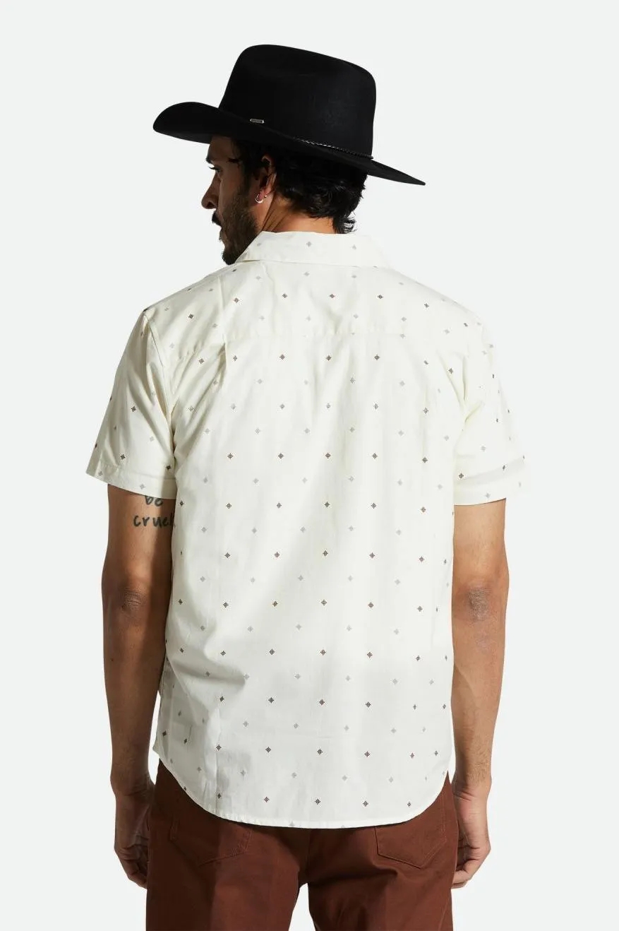 Charter Print S/S Shirt - Off White Pyramid sold by Brixton product image thumbnail 3