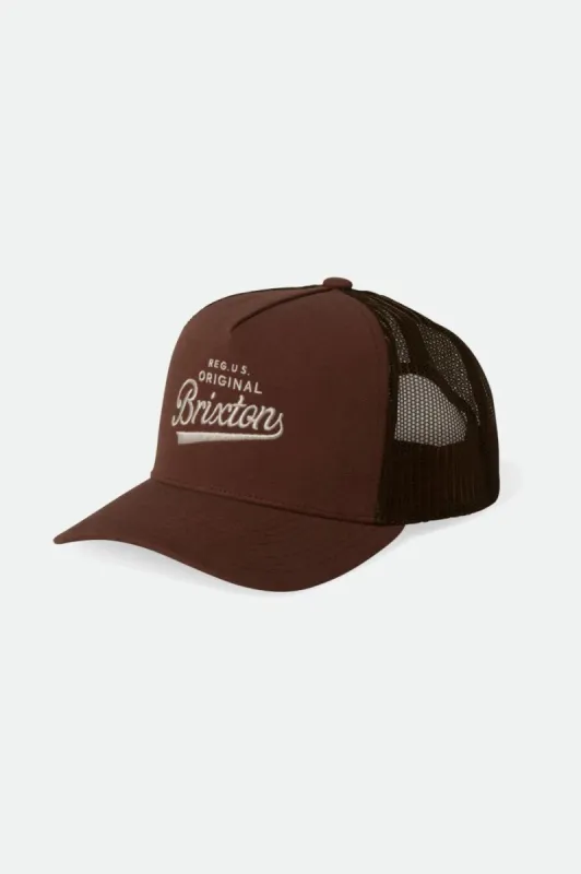 Postal C Netplus MP Trucker Hat - Sepia/Sepia sold by Brixton