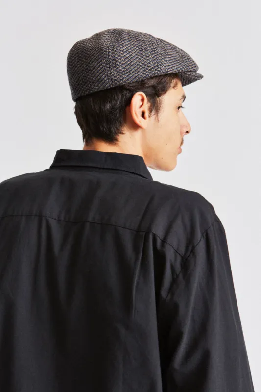 Brood Snap Cap - Black/Washed Navy sold by Brixton