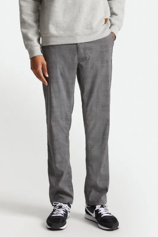 Choice Chino Pant - Grey/Black Plaid sold by Brixton