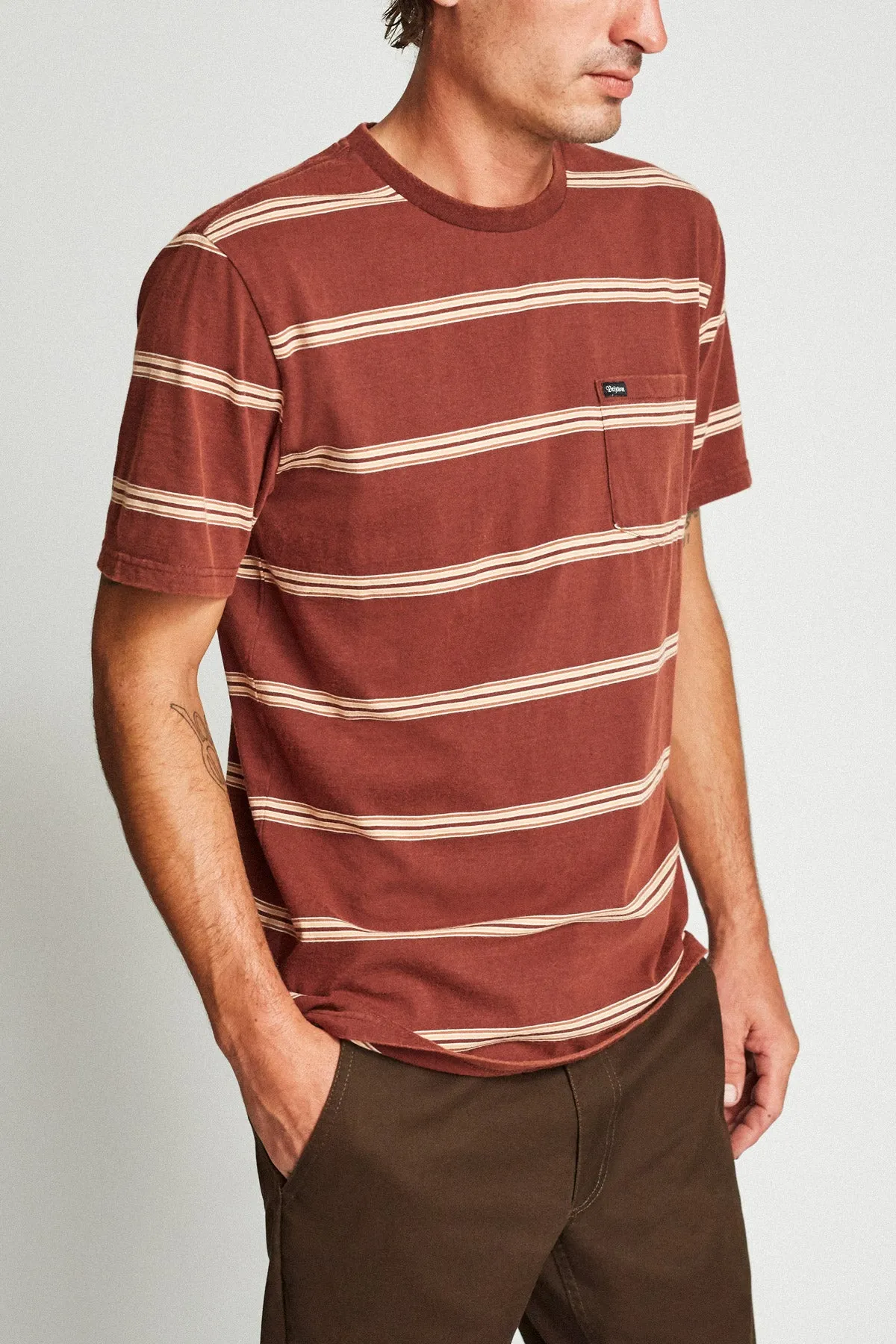 Hilt Washed S/S Pocket Tee - Chestnut sold by Brixton product image thumbnail 4