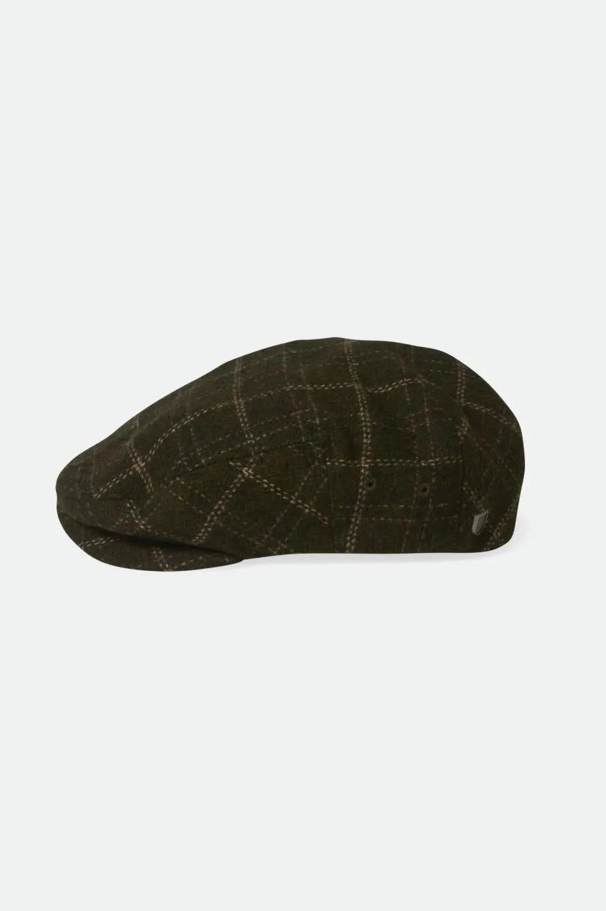 Hooligan Lightweight Flat Cap - Moss/Beige sold by Brixton product image thumbnail 3