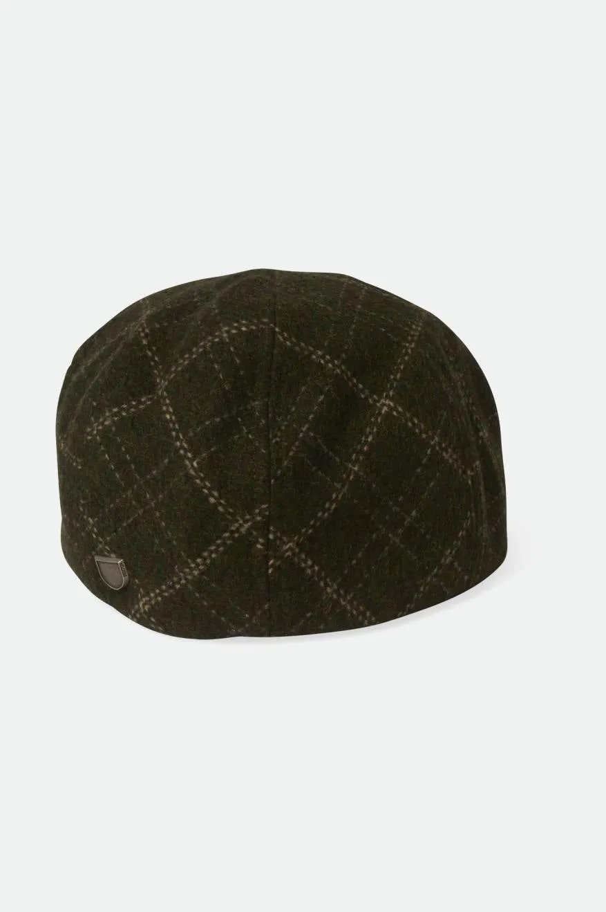 Hooligan Lightweight Flat Cap - Moss/Beige sold by Brixton product image thumbnail 2