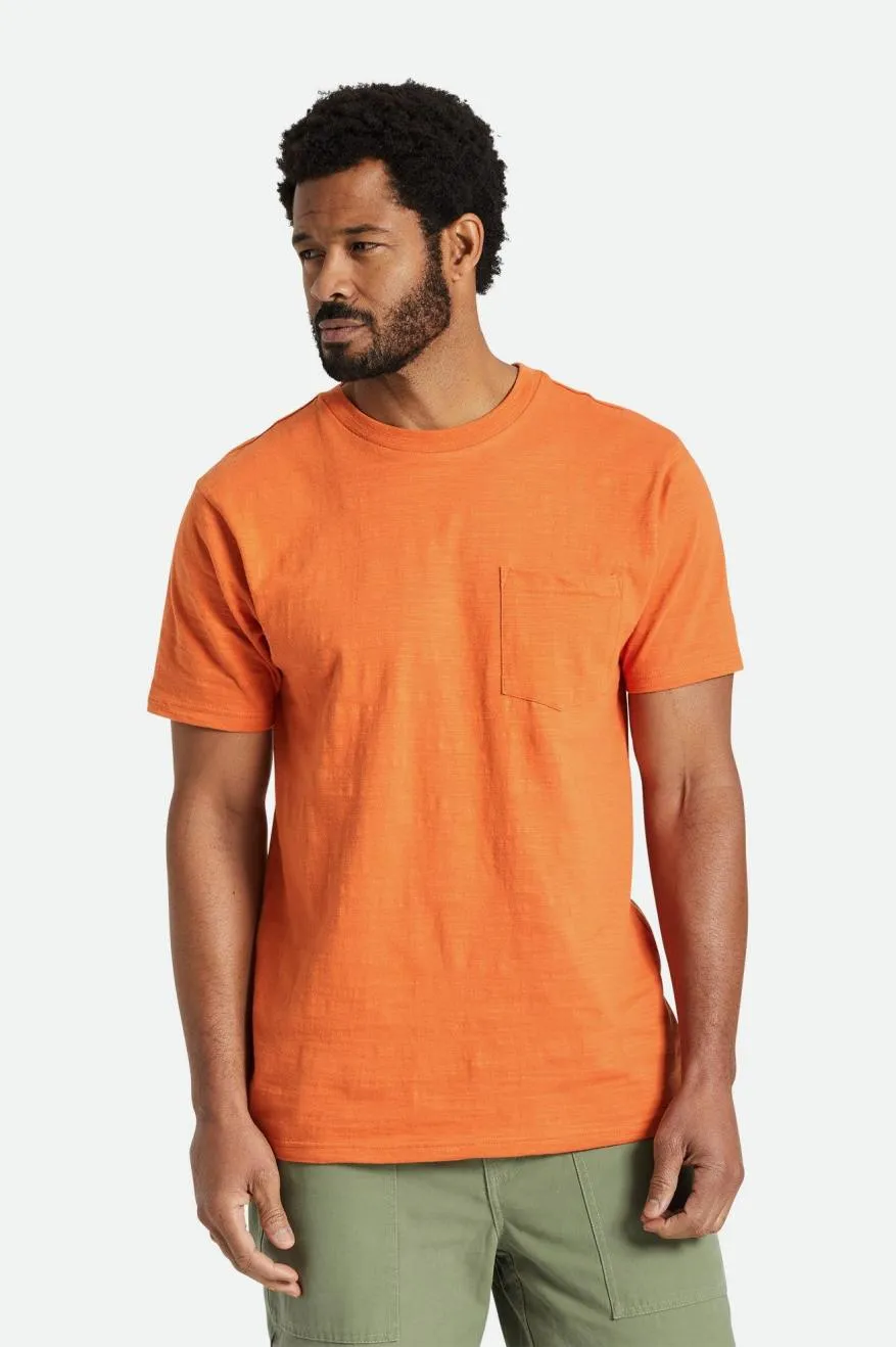 Basic Slub S/S Pocket Tee - Paradise Orange sold by Brixton