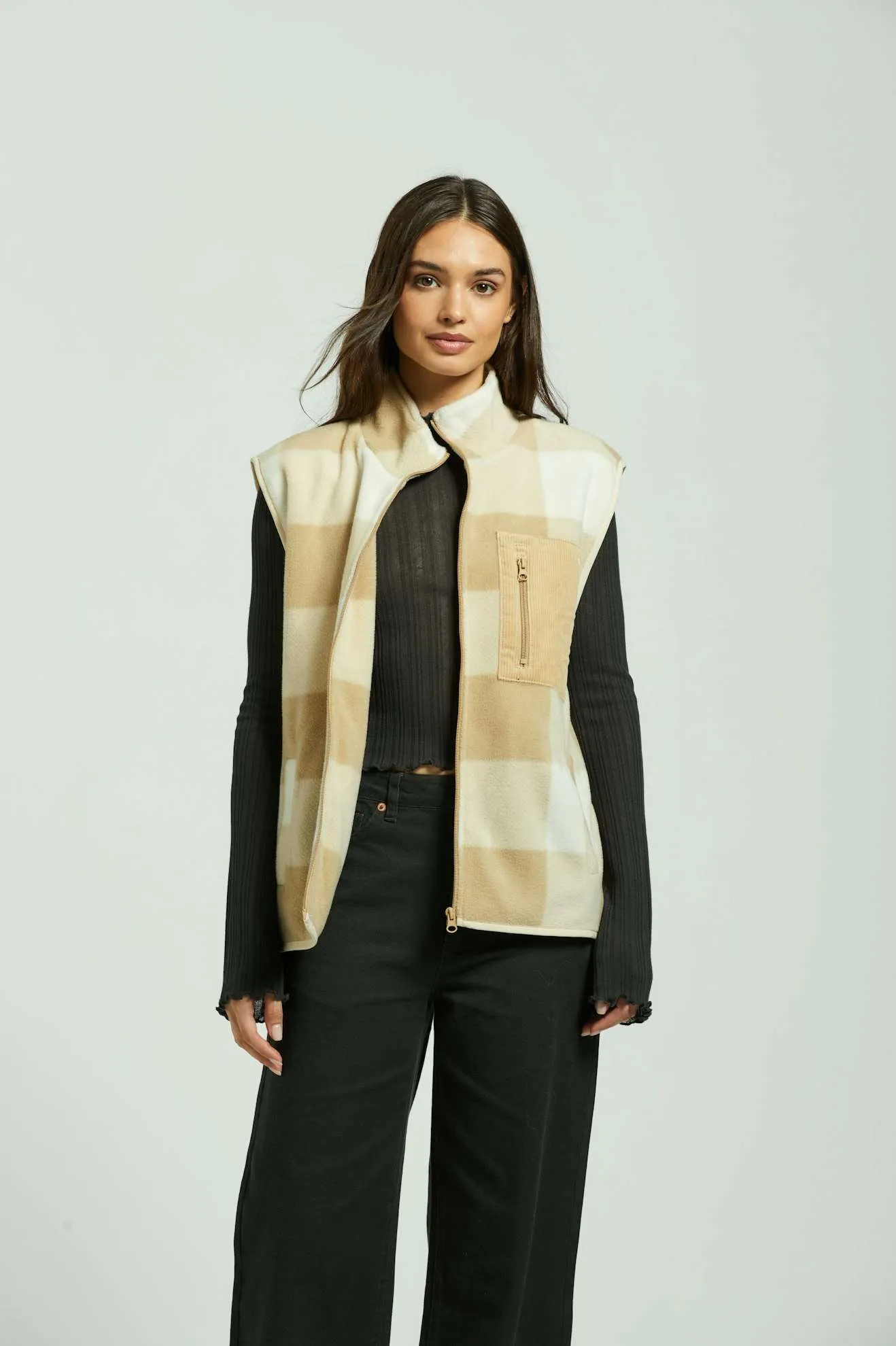 Arctic Fleece Vest - Sand sold by Brixton