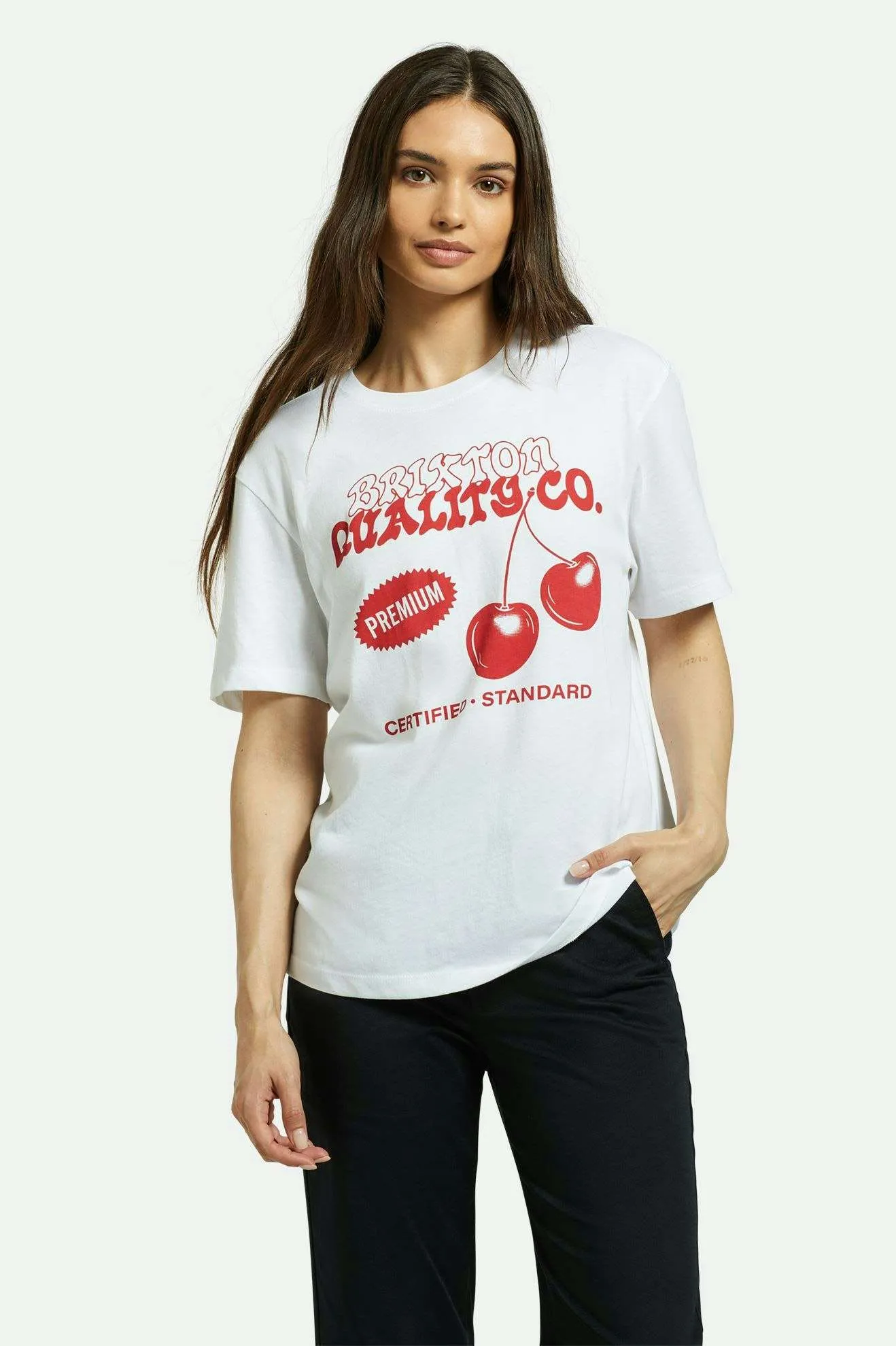 Premium Cherry Vintage Crew T-Shirt - White sold by Brixton