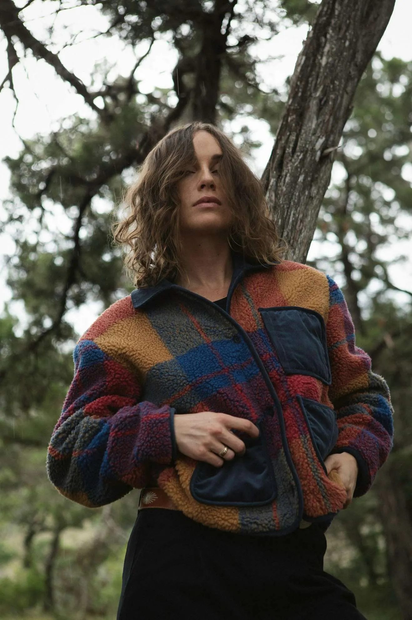 Delilah Sherpa Jacket - Multi Color Plaid sold by Brixton product image thumbnail 4