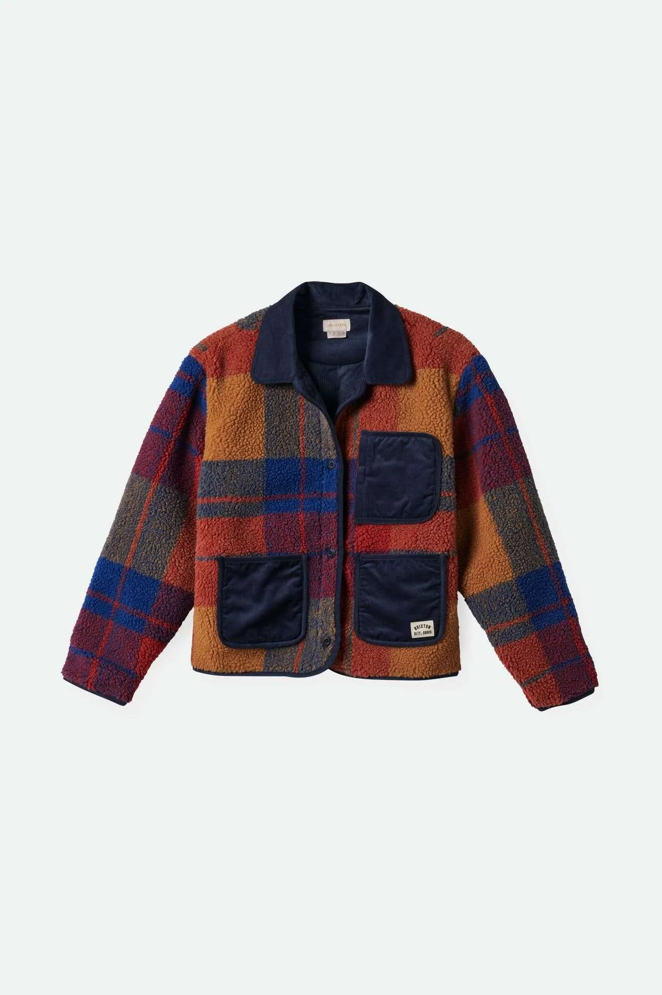 Delilah Sherpa Jacket - Multi Color Plaid sold by Brixton product image thumbnail 2
