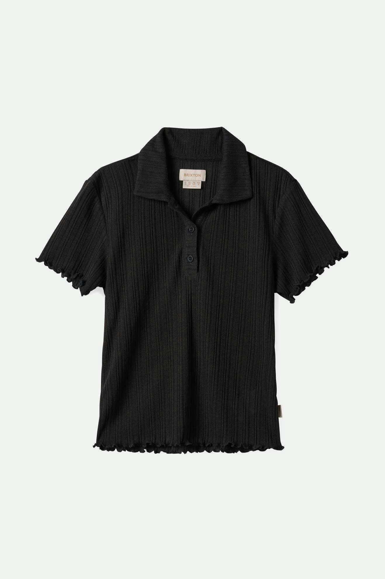 Novelty Ribbed S/S Polo - Washed Black sold by Brixton product image thumbnail 2