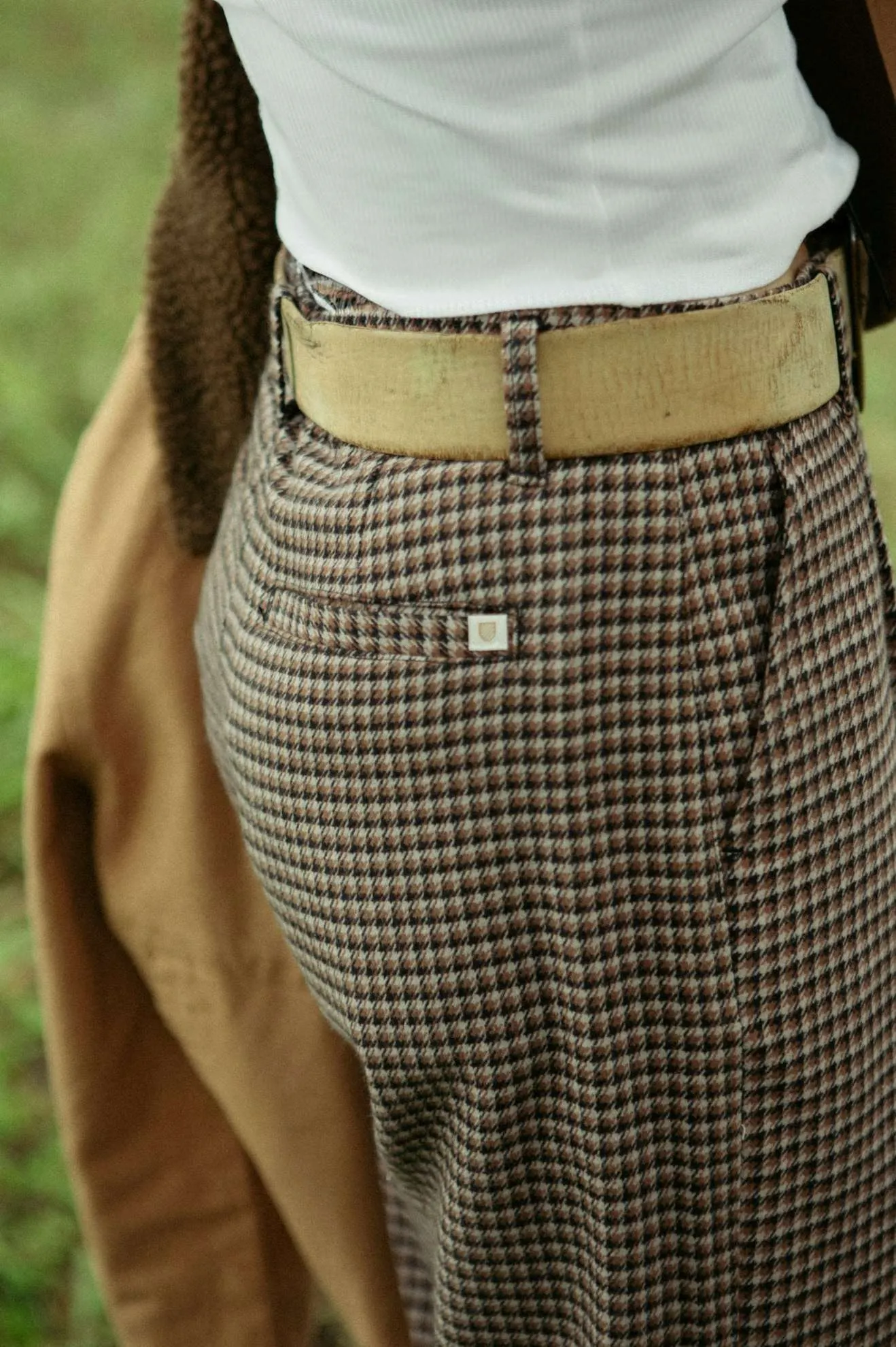 Ludlow Trouser Pant - Pinecone Brown Houndstooth sold by Brixton product image thumbnail 3