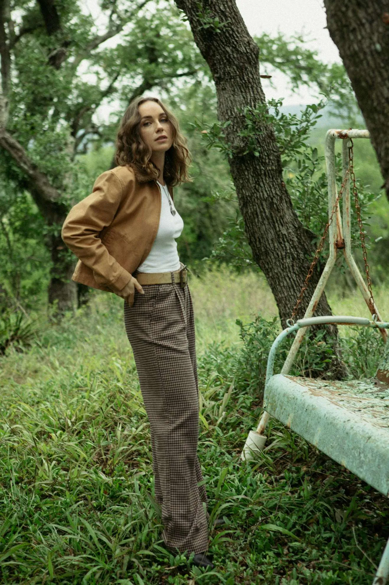 Ludlow Trouser Pant - Pinecone Brown Houndstooth sold by Brixton product image thumbnail 2