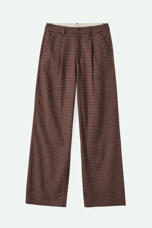 Ludlow Trouser Pant - Pinecone Brown Houndstooth sold by Brixton