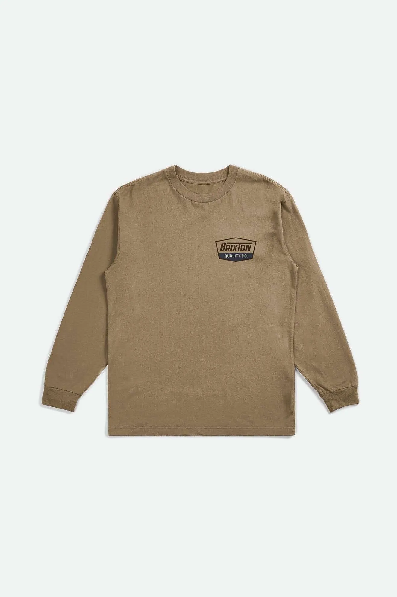 Regal L/S Standard T-Shirt - Tiger's Eye/Brown/Navy sold by Brixton