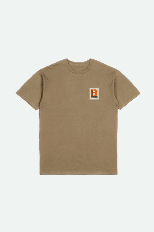 Builders S/S Standard T-Shirt - Tiger's Eye sold by Brixton