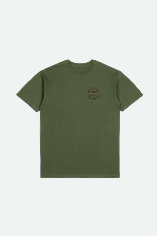 Oath V S/S Standard T-Shirt - Ivy Green/Washed Black/Rust sold by Brixton