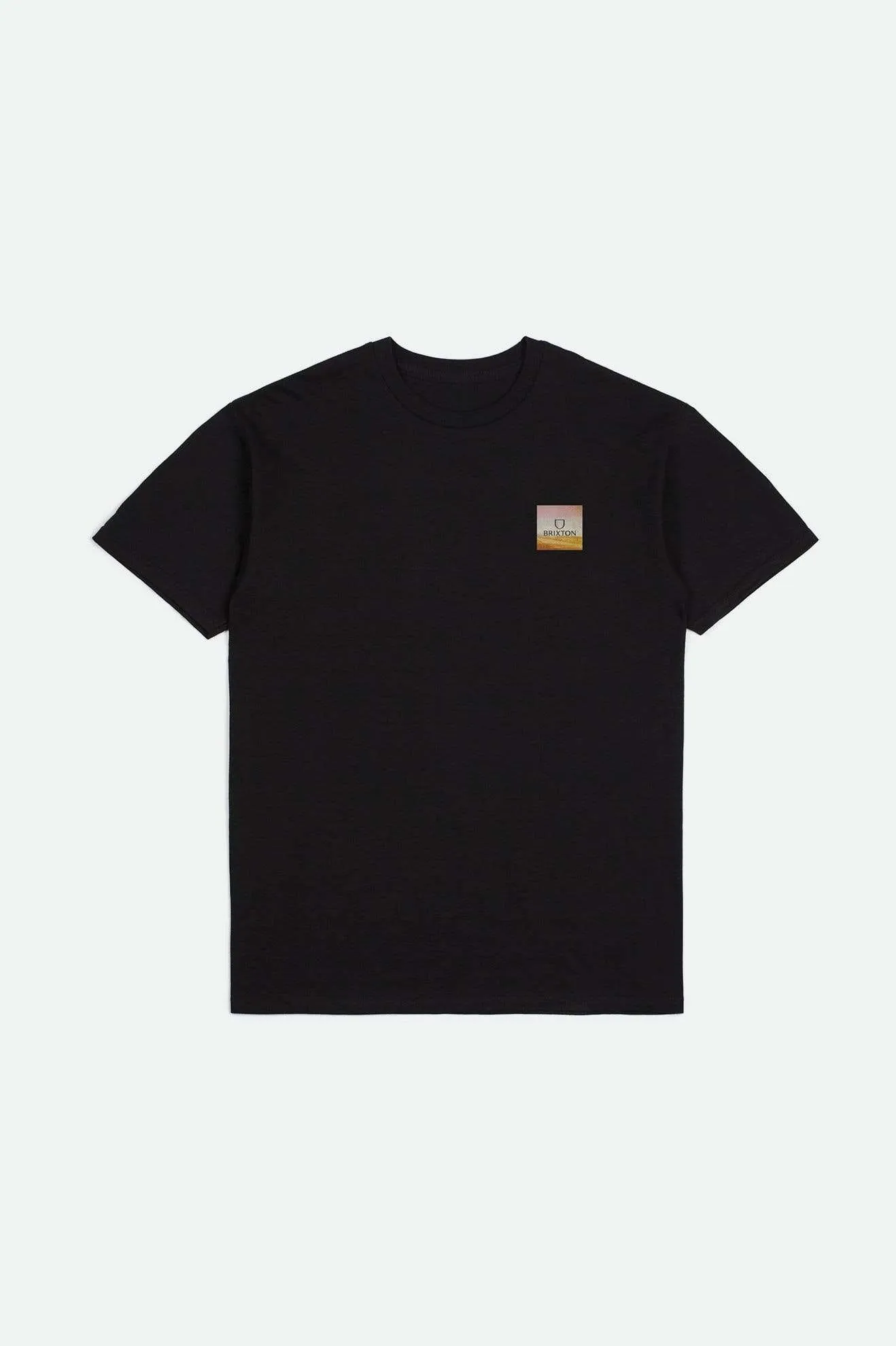 Alpha Square S/S Standard T-Shirt - Black/Gold/Brown sold by Brixton