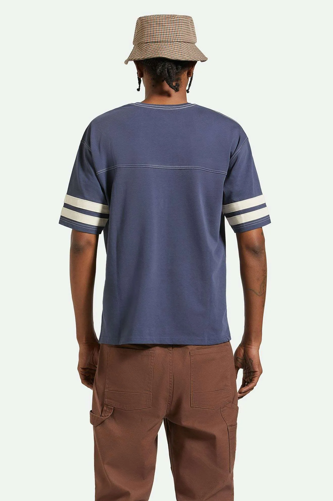 Varsity Heavyweight Football T-Shirt - Washed Navy sold by Brixton product image thumbnail 3