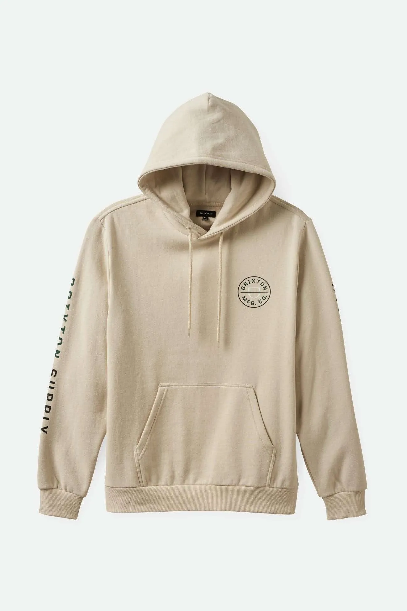 Crest Hoodie - Beige/Black/Pine Needle sold by Brixton